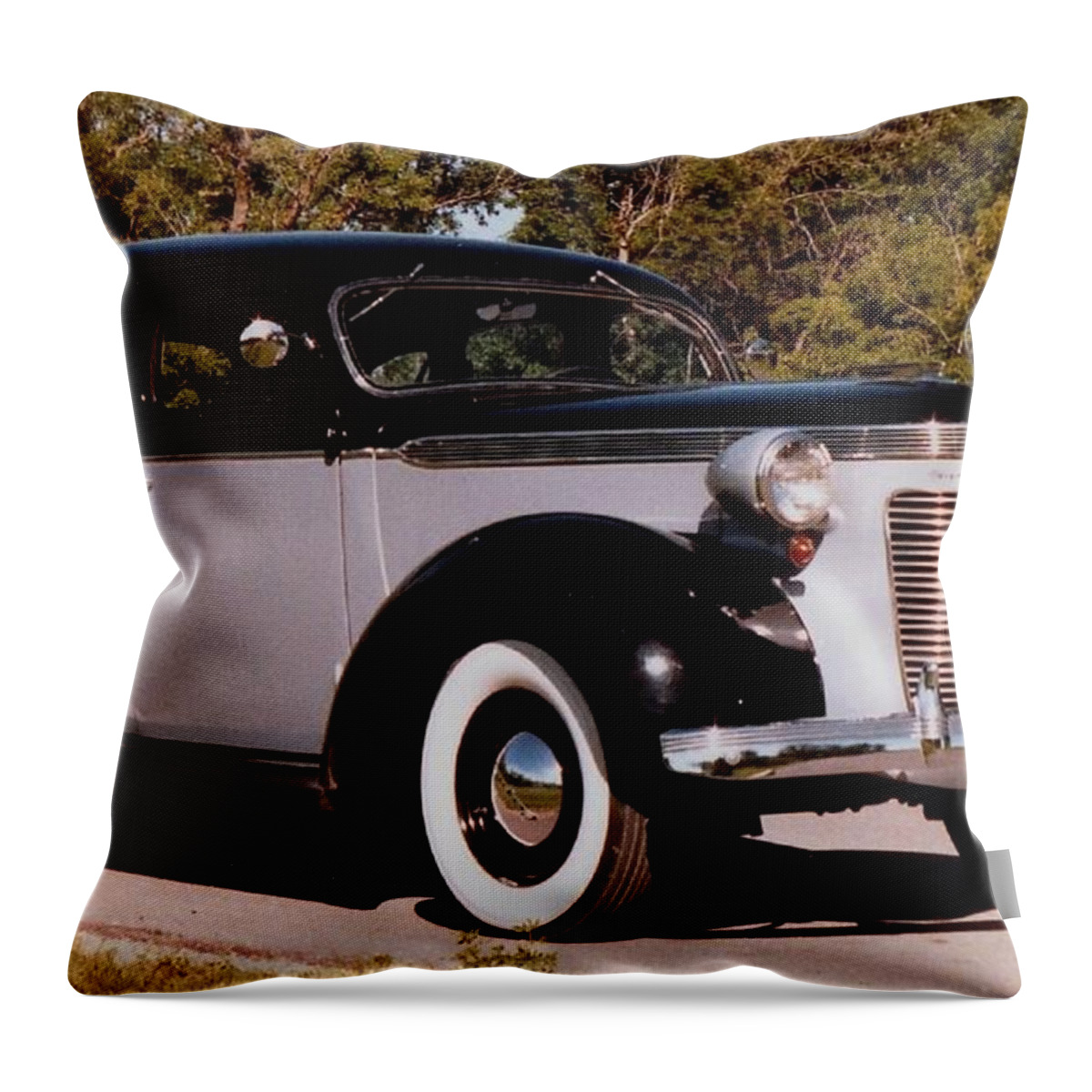 Car Throw Pillow featuring the photograph Chrysler Royal 1937 by Louise Adams