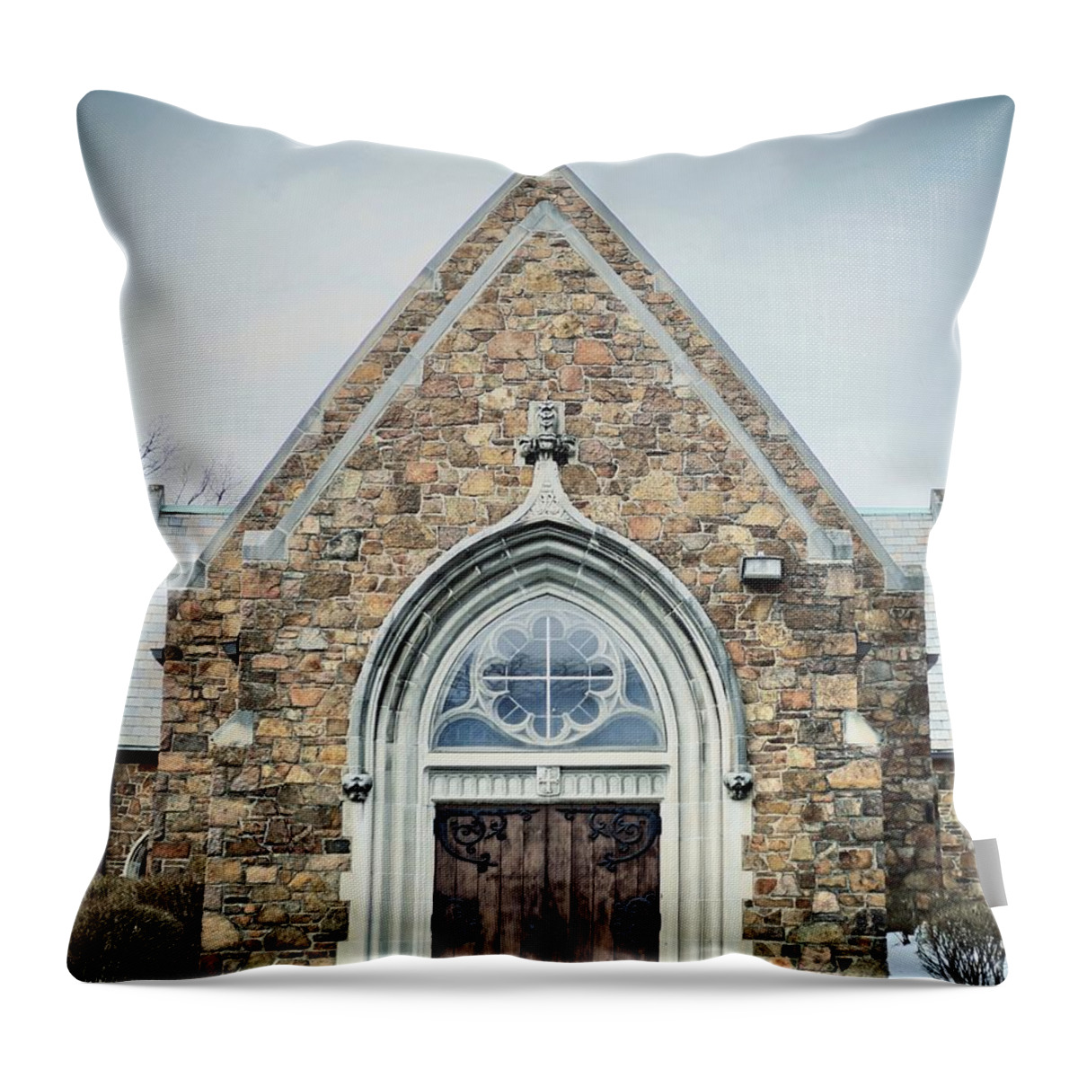Church Throw Pillow featuring the photograph Church 1 by Carol Jorgensen