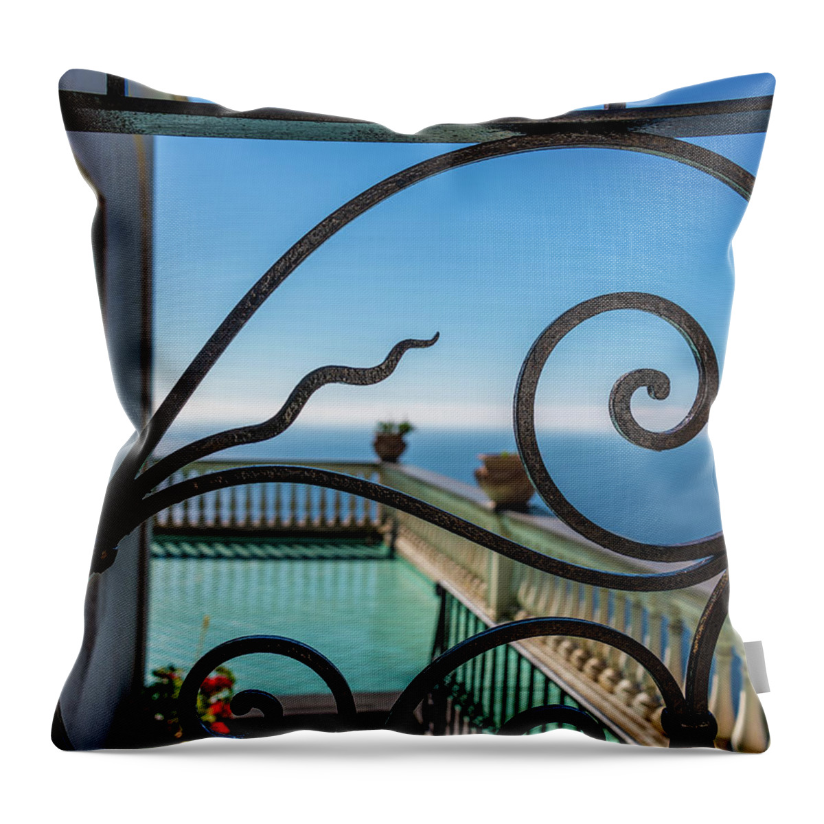 Amalfi Throw Pillow featuring the photograph Church With A View by David Downs
