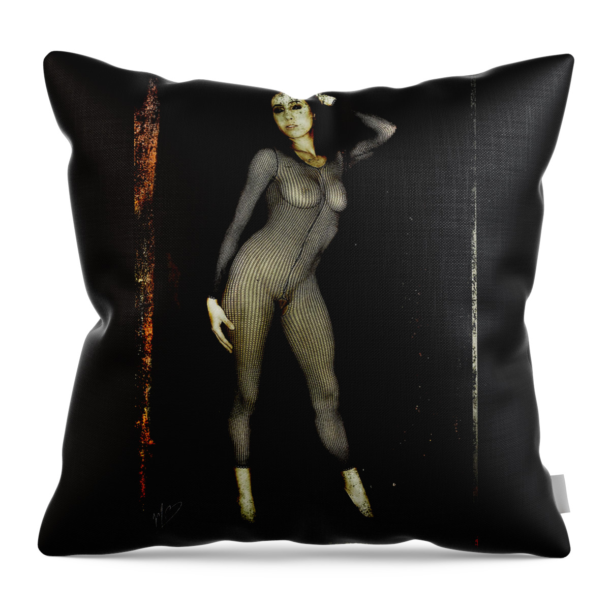Sexy Throw Pillow featuring the digital art Ciena 1 by Mark Baranowski