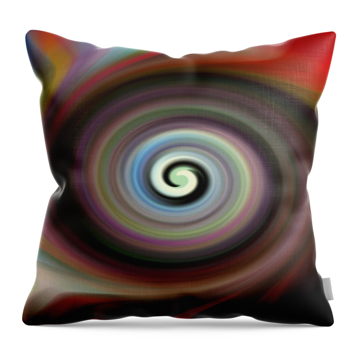 Digital Art Throw Pillow featuring the drawing Circled Carma by Luc Van de Steeg