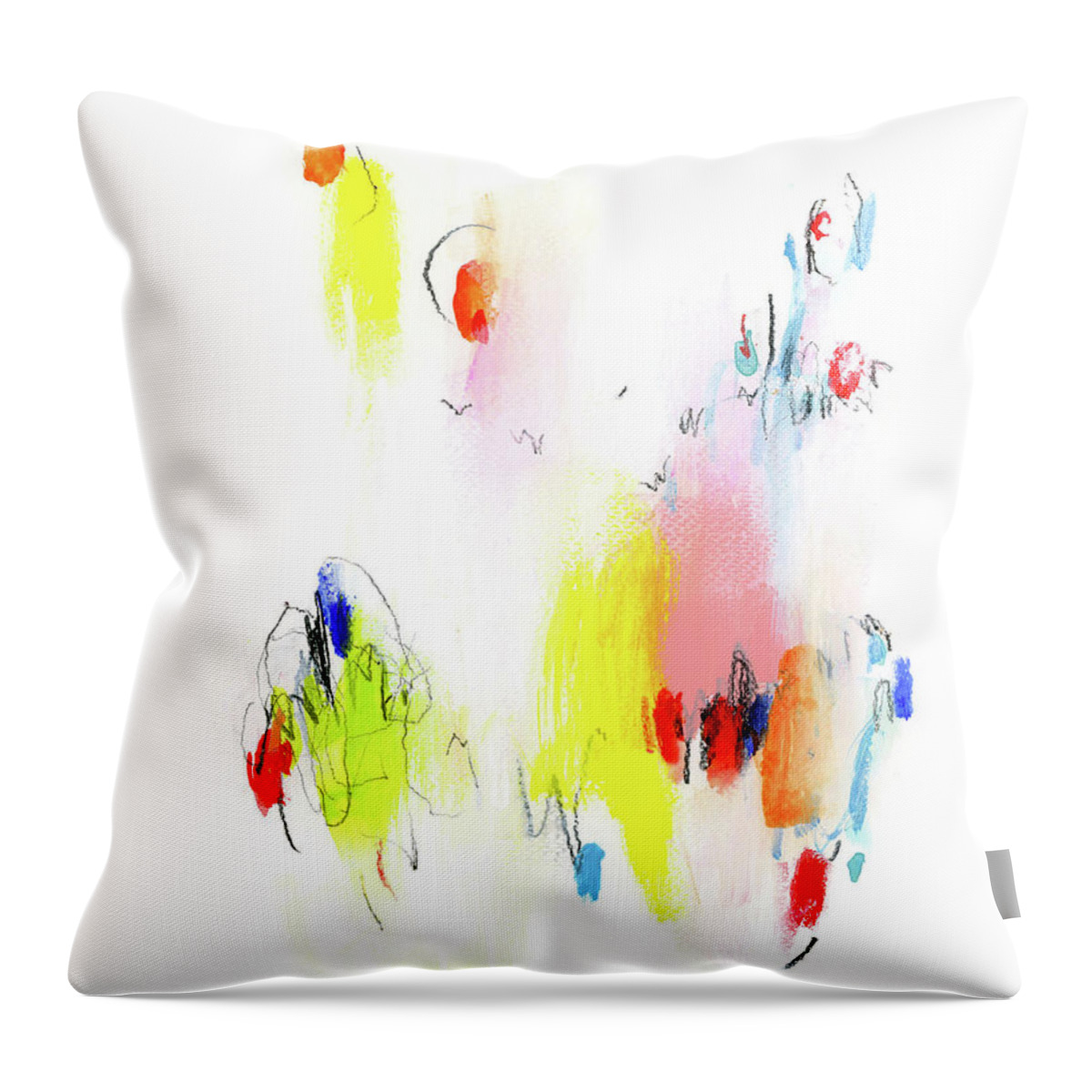 Colorful Throw Pillow featuring the painting Circus 06 by AF Duealberi