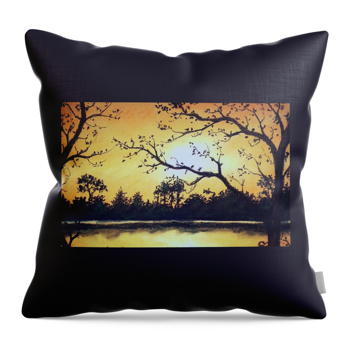 Sunset Throw Pillow featuring the painting Citric Soul by Jen Shearer