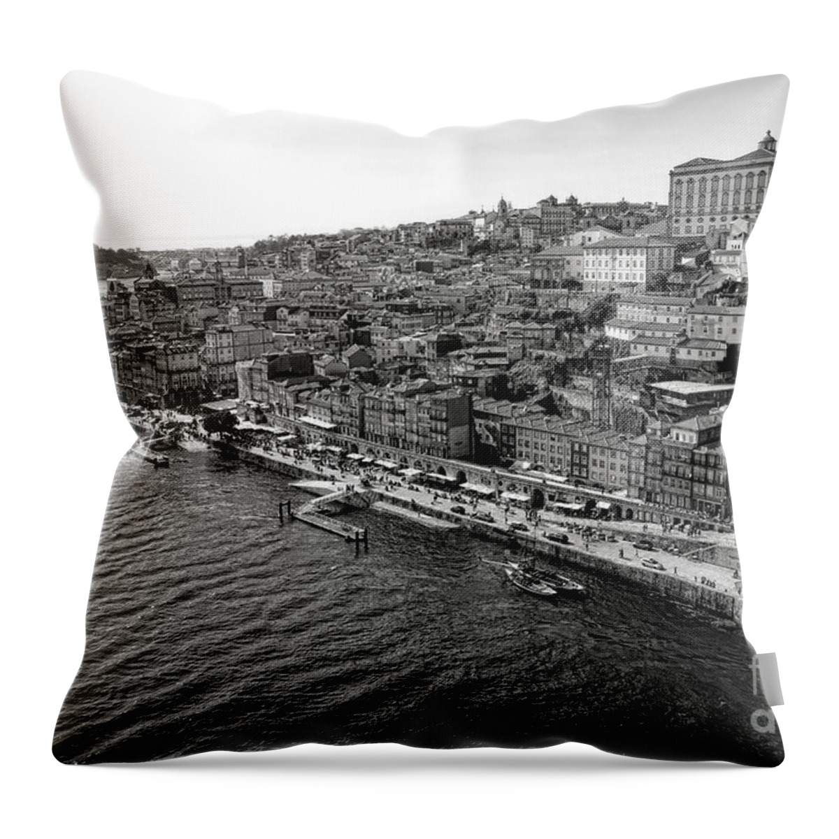 City Throw Pillow featuring the photograph City of Porto by Olivier Le Queinec