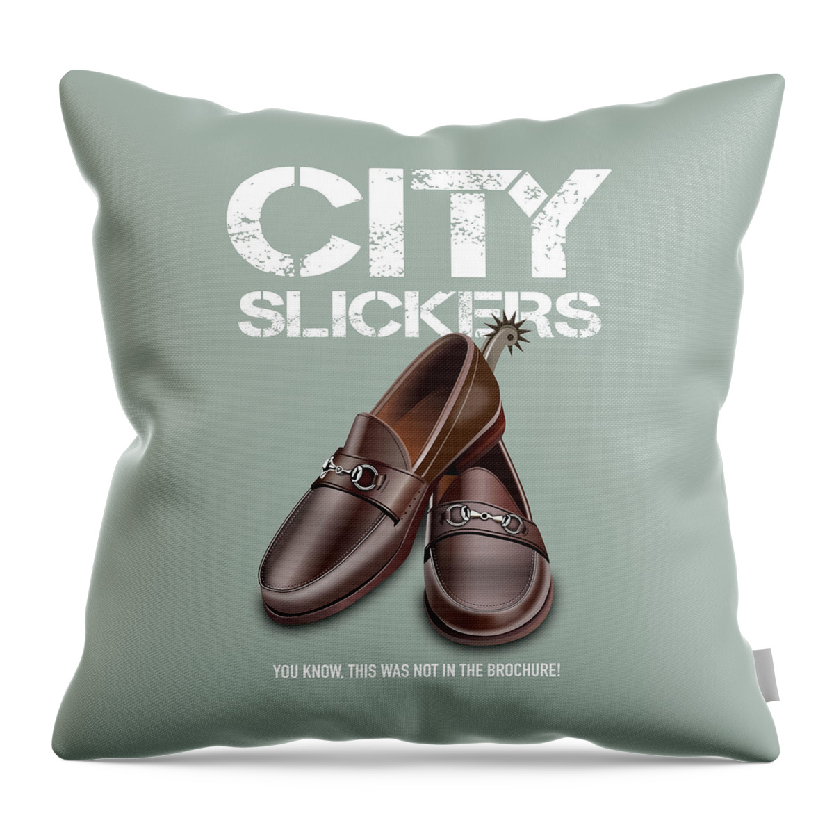 Movie Poster Throw Pillow featuring the digital art City Slickers - Alternative Movie Poster by Movie Poster Boy