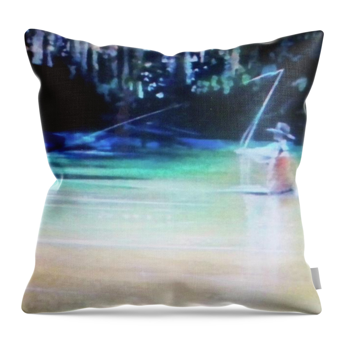 Water Outdoors Nature People Travel Wildlife Throw Pillow featuring the painting Clark Fork River by Ed Heaton