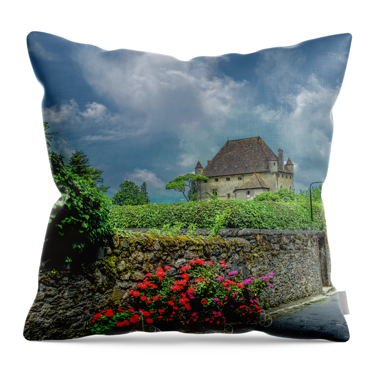 France Throw Pillow featuring the photograph Classically French, Vertical by Marcy Wielfaert