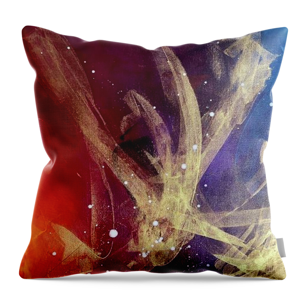 Abstract Throw Pillow featuring the painting Clear Skies by Eric Fischer