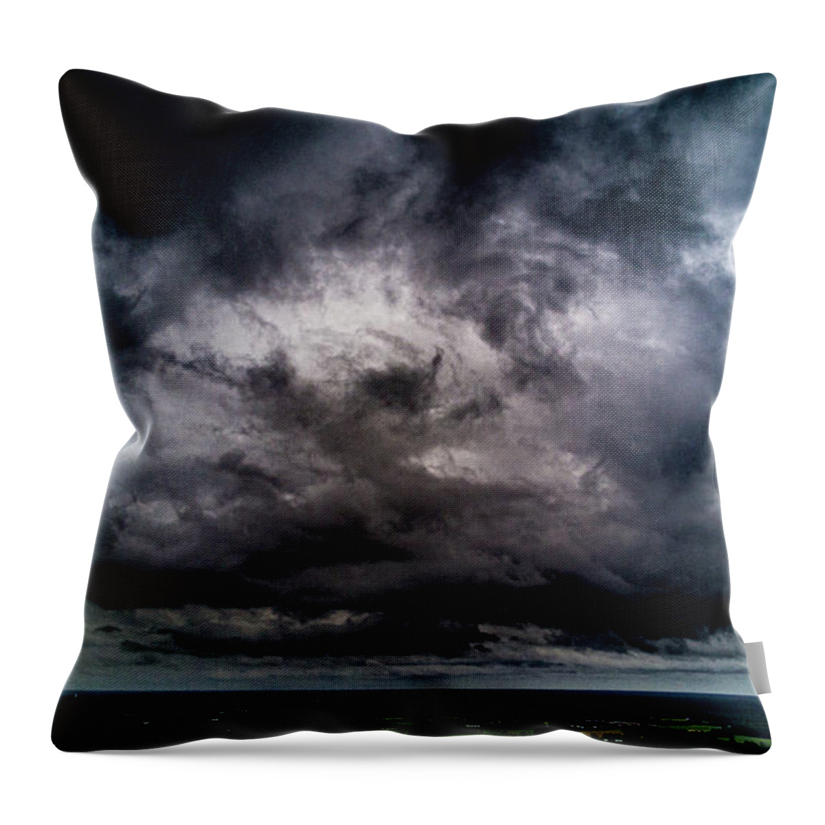 Medford Throw Pillow featuring the photograph Cloud Color Cloudscape by Louis Dallara