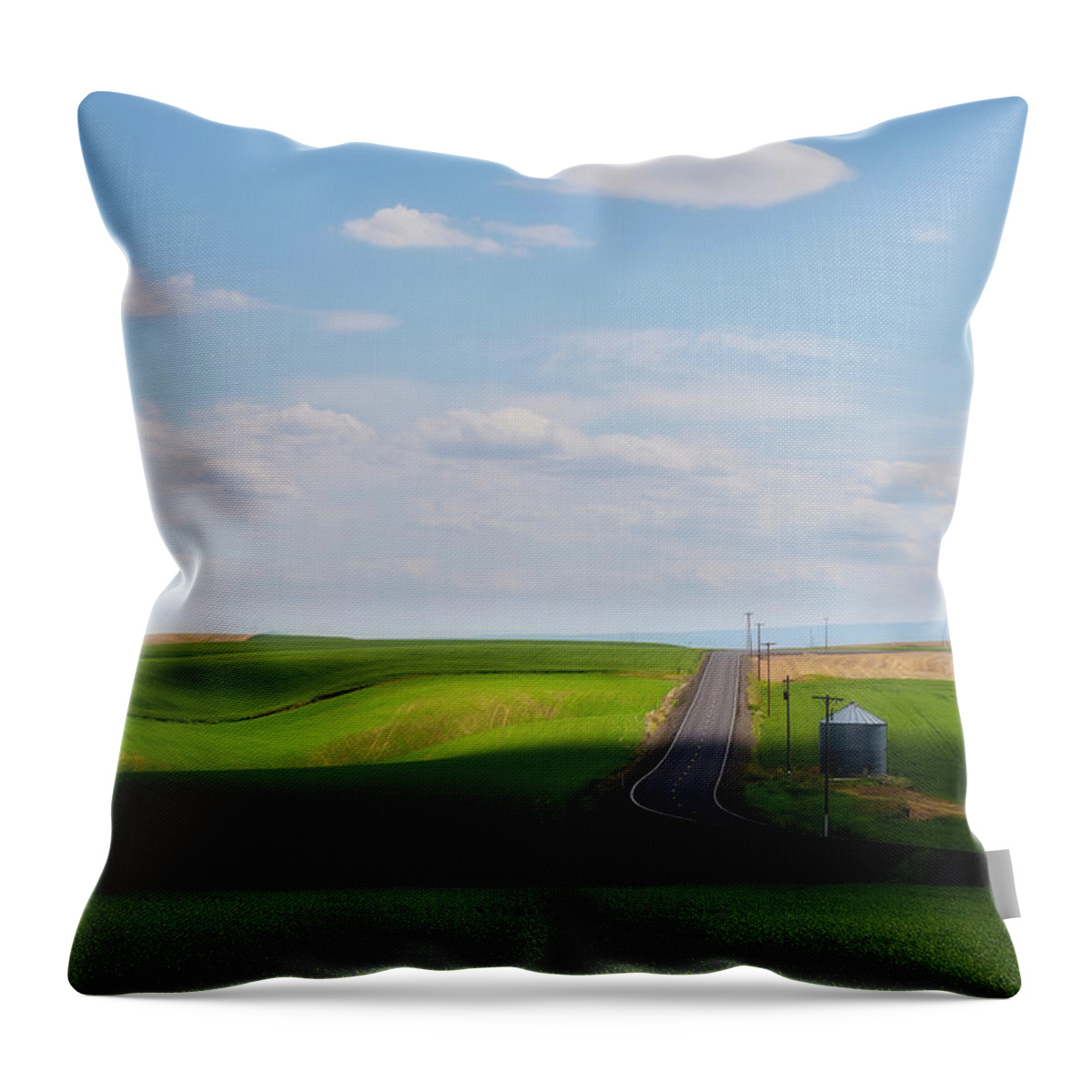 Palouse Throw Pillow featuring the photograph Clouds and Shadows by Ryan Manuel