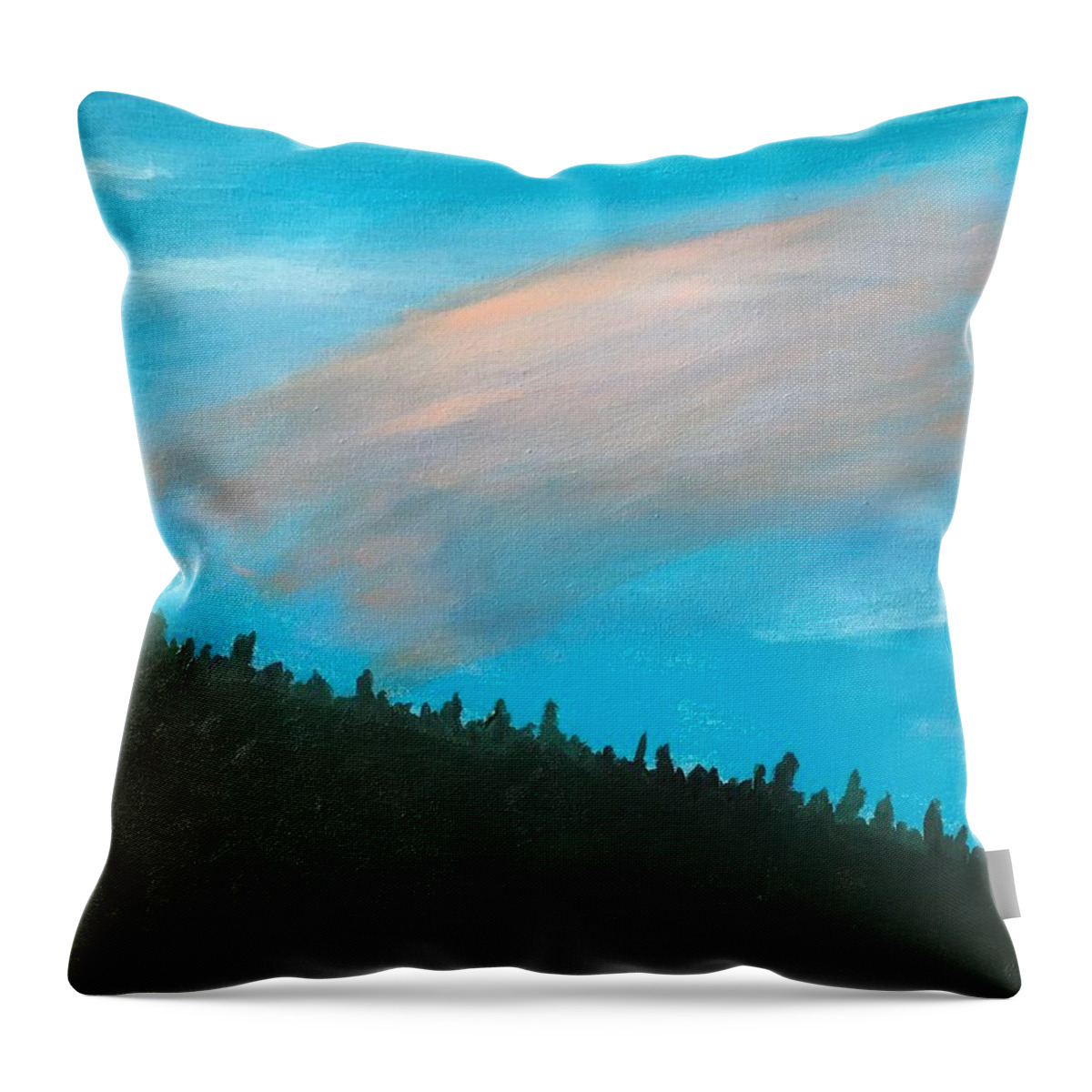 Clouds Throw Pillow featuring the painting Clouds over the Okanagan by Harris Gulko