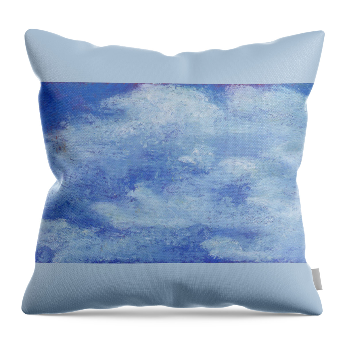 Cloudscape Throw Pillow featuring the pastel Cloudscape on the Way to Key West by Anne Katzeff