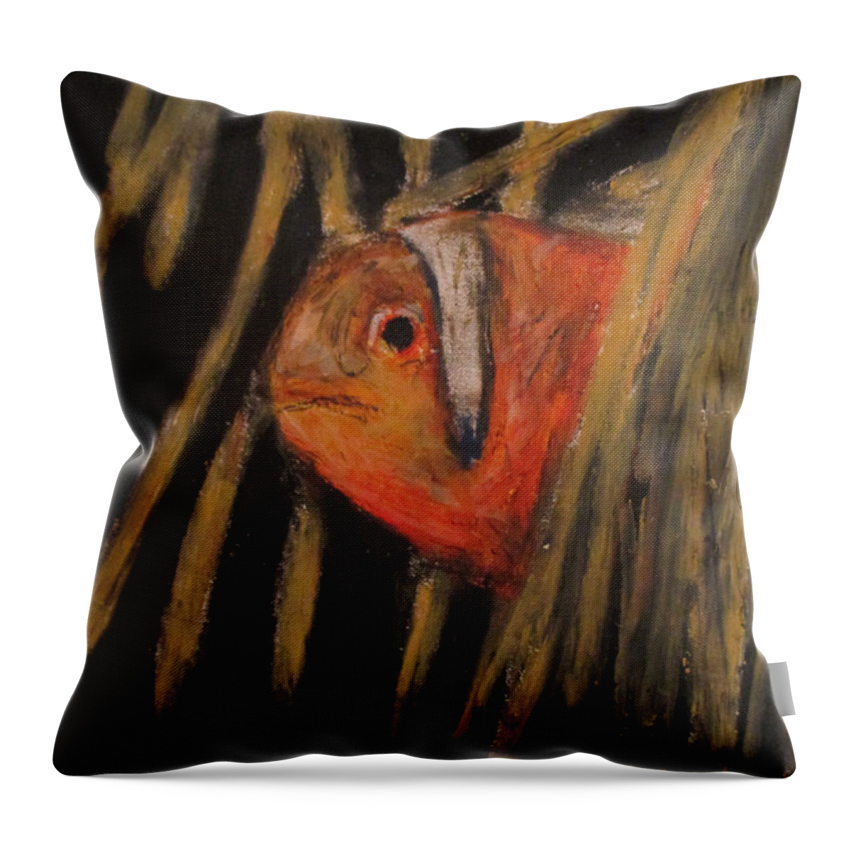 Clown Fish Throw Pillow featuring the painting Clown Fishy by Jen Shearer