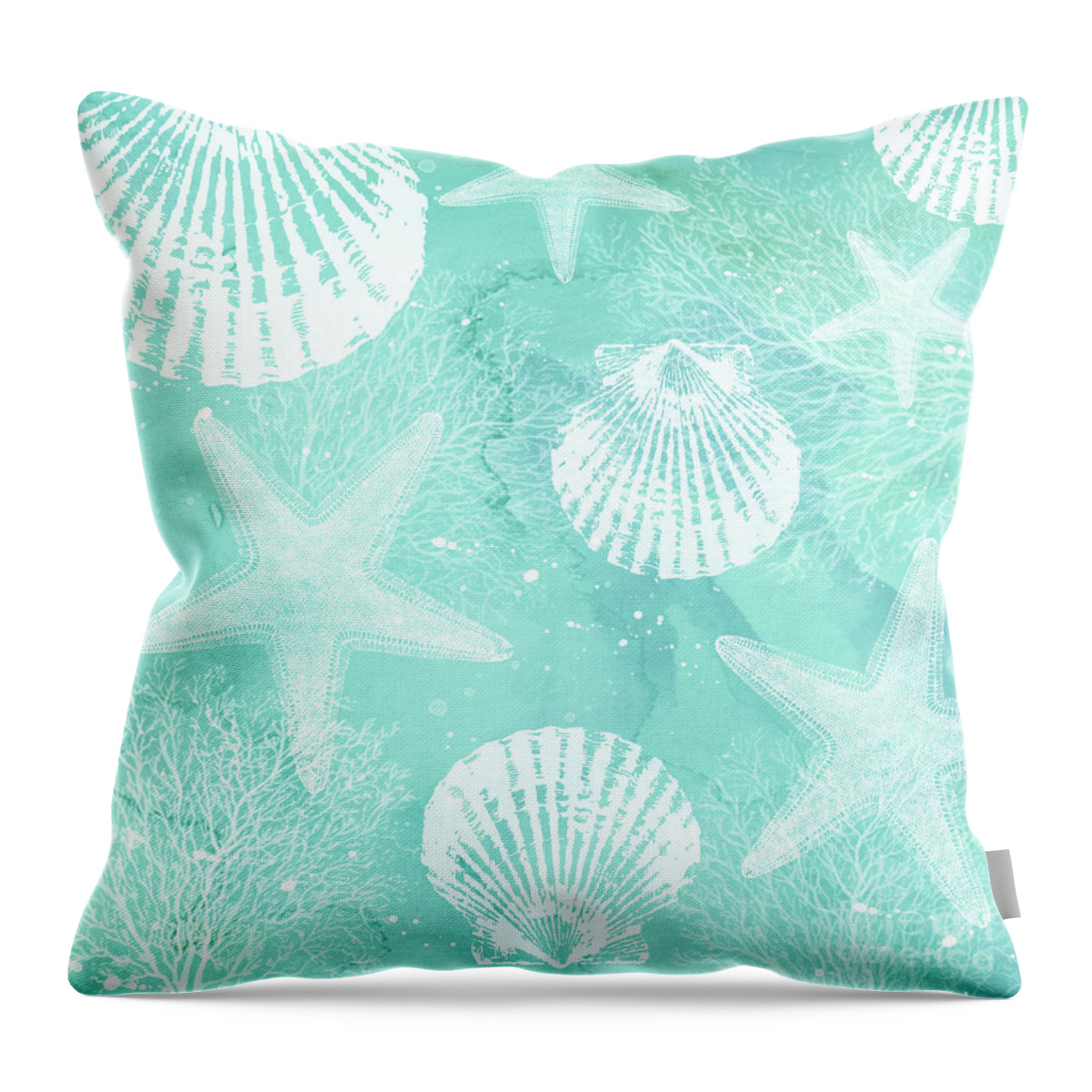 Coastal Throw Pillow featuring the digital art Coastal by Sylvia Cook