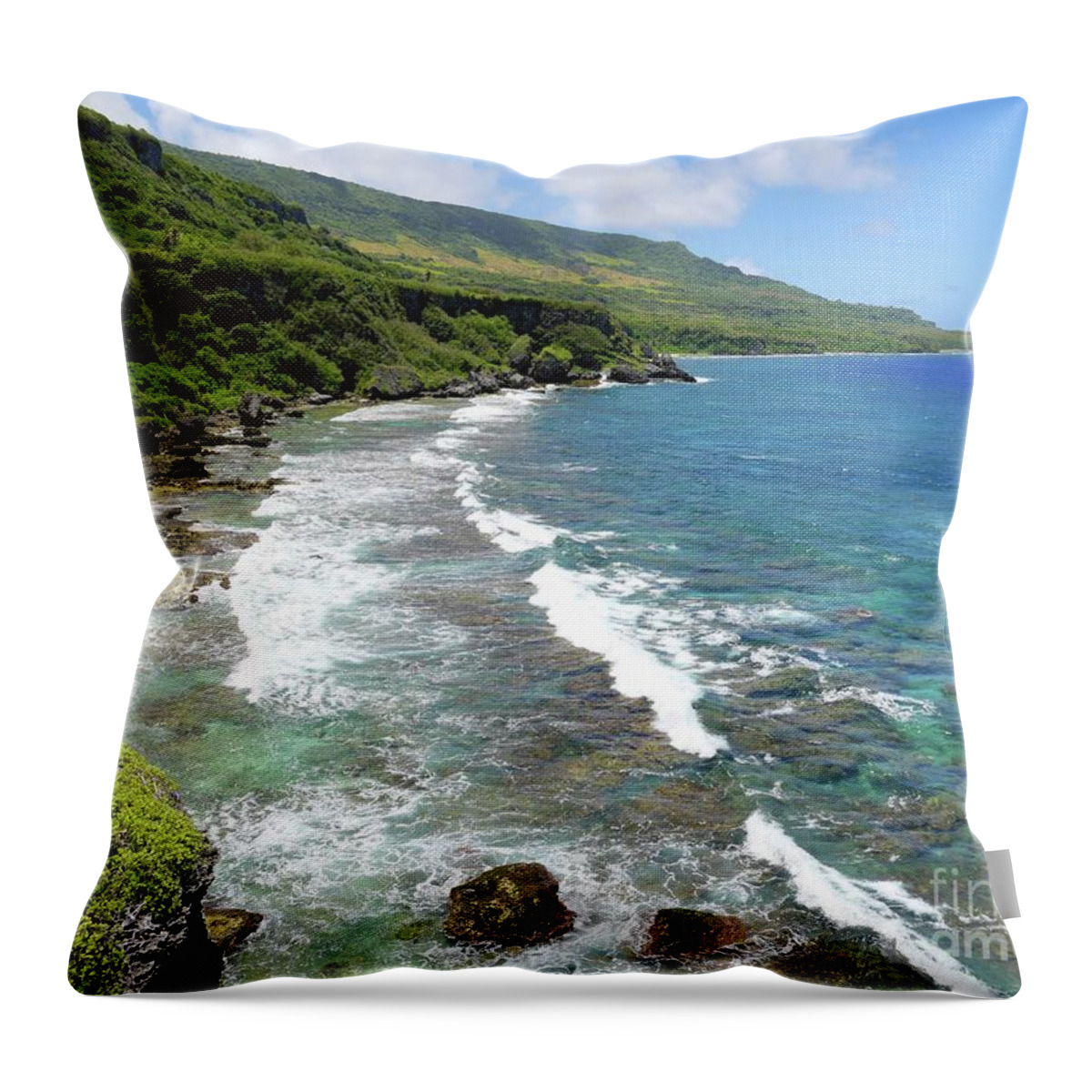 Rota Throw Pillow featuring the photograph Coastal View, Rota by On da Raks