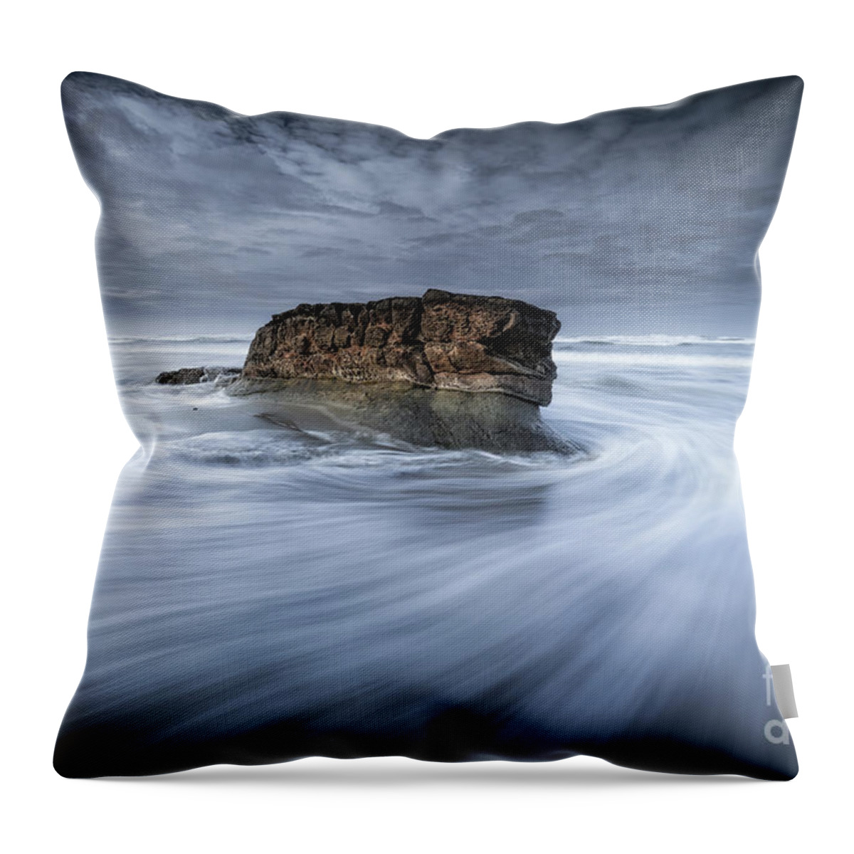 Beach Throw Pillow featuring the photograph Coexistence by Masako Metz