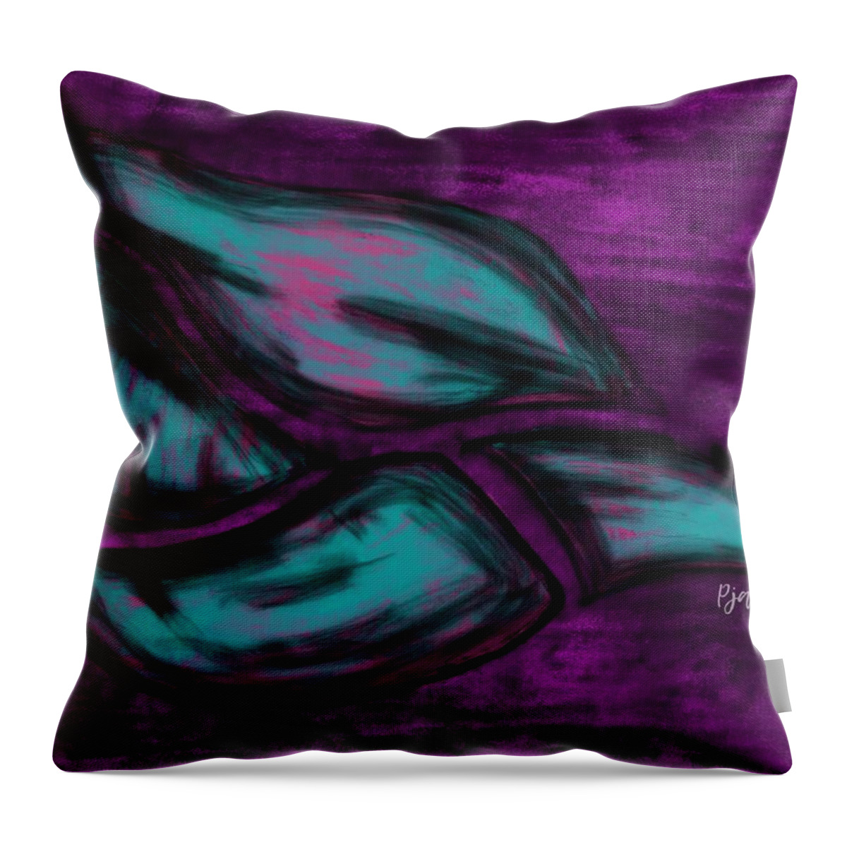Collage Throw Pillow featuring the digital art Collage #7 by Ljev Rjadcenko