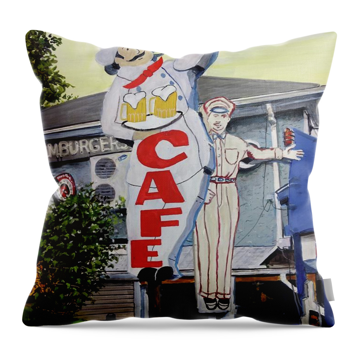 Americana Throw Pillow featuring the painting Collection #1 by William Brody