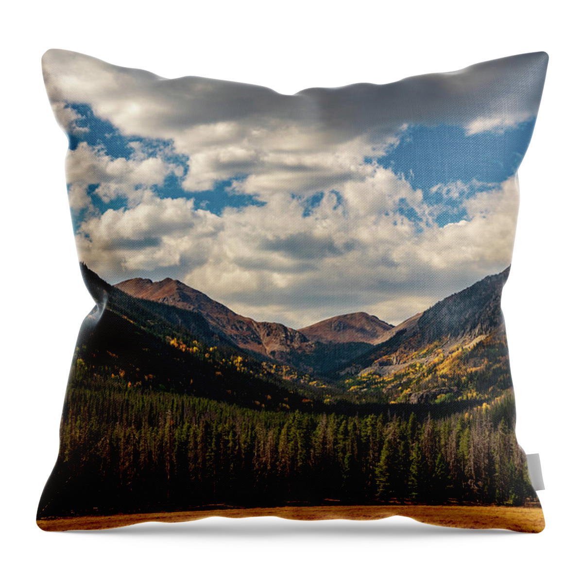 Nature Throw Pillow featuring the photograph Colorado mountain by Nathan Wasylewski