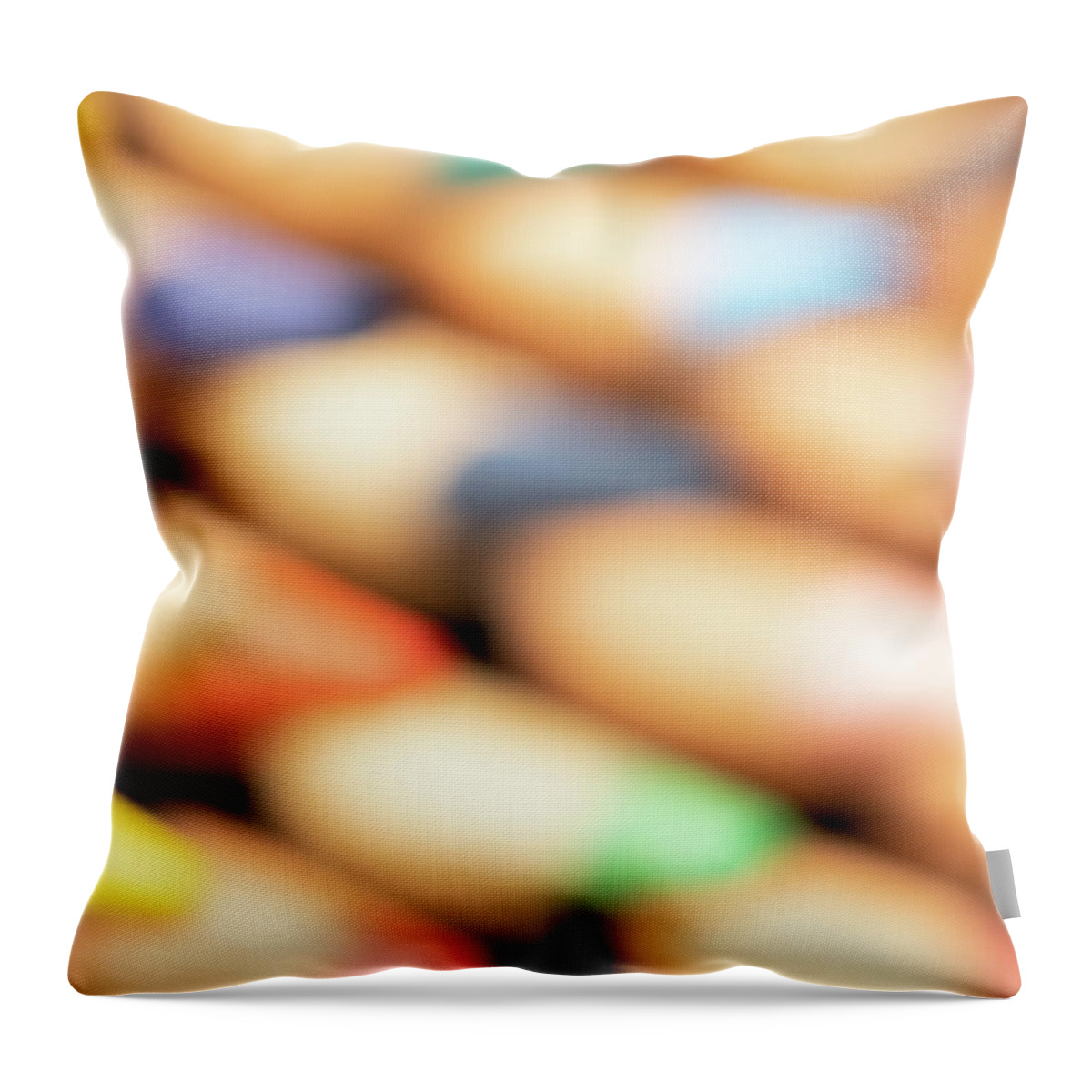 Pencil Throw Pillow featuring the photograph Colored Pencils 3 by Amelia Pearn