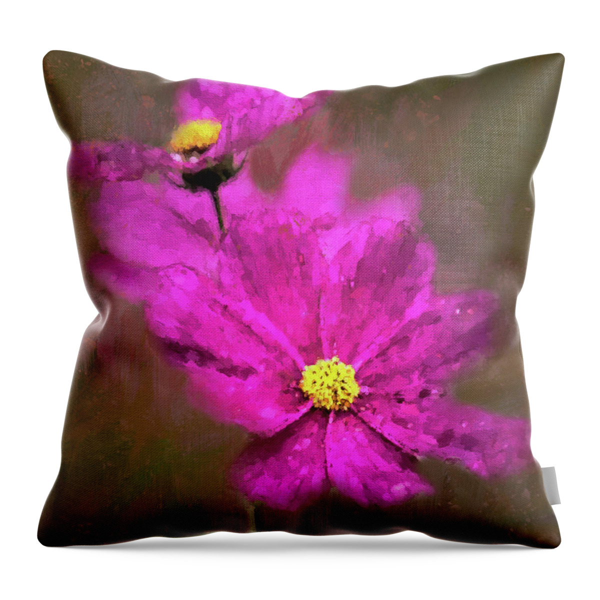 Cosmos Throw Pillow featuring the photograph Colorful Cosmos by HH Photography of Florida