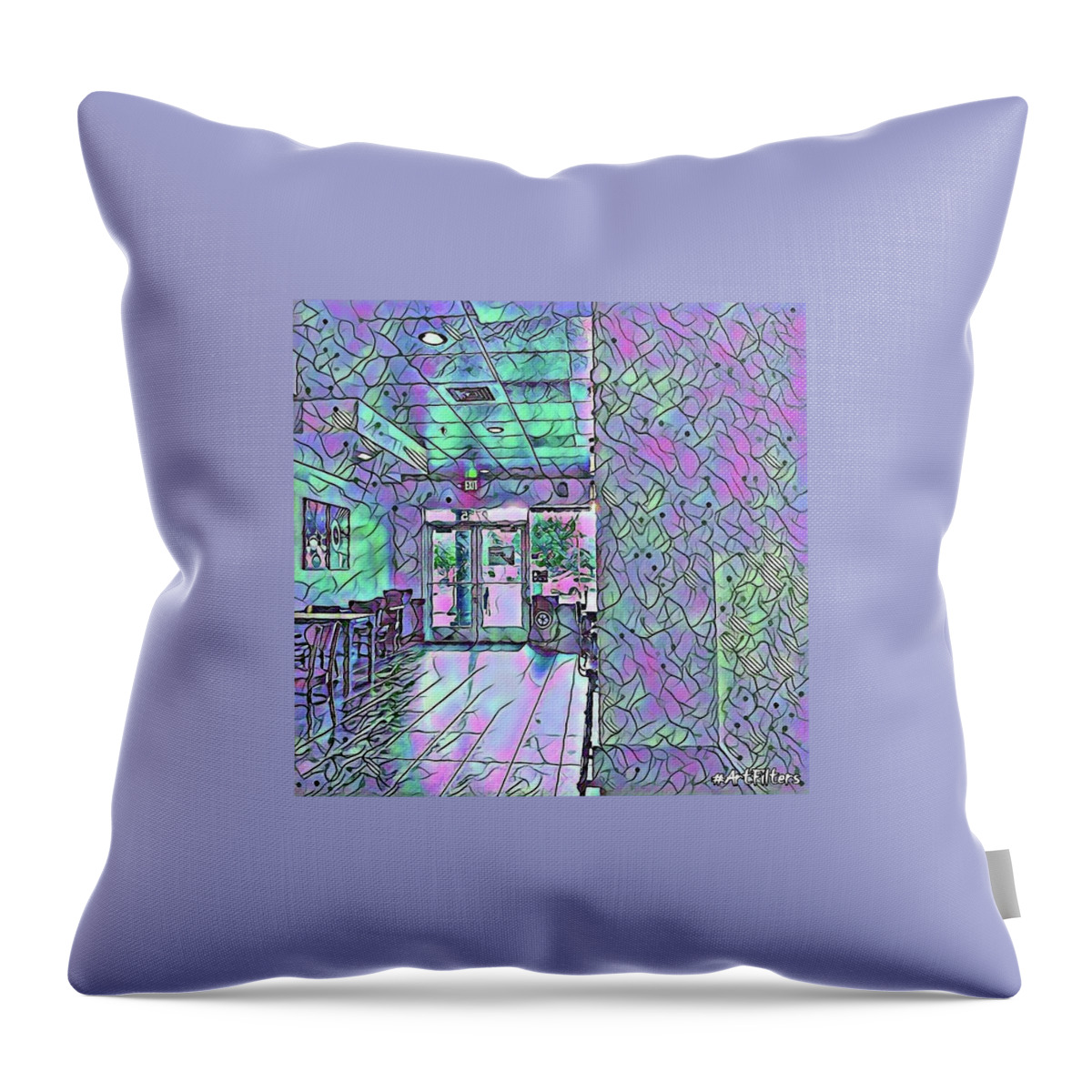 Doors Throw Pillow featuring the photograph Colorful doorway by Steven Wills