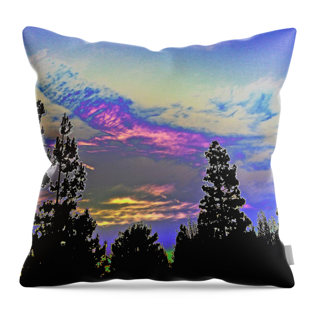 Color Throw Pillow featuring the photograph Colorful Evening Sky by Andrew Lawrence