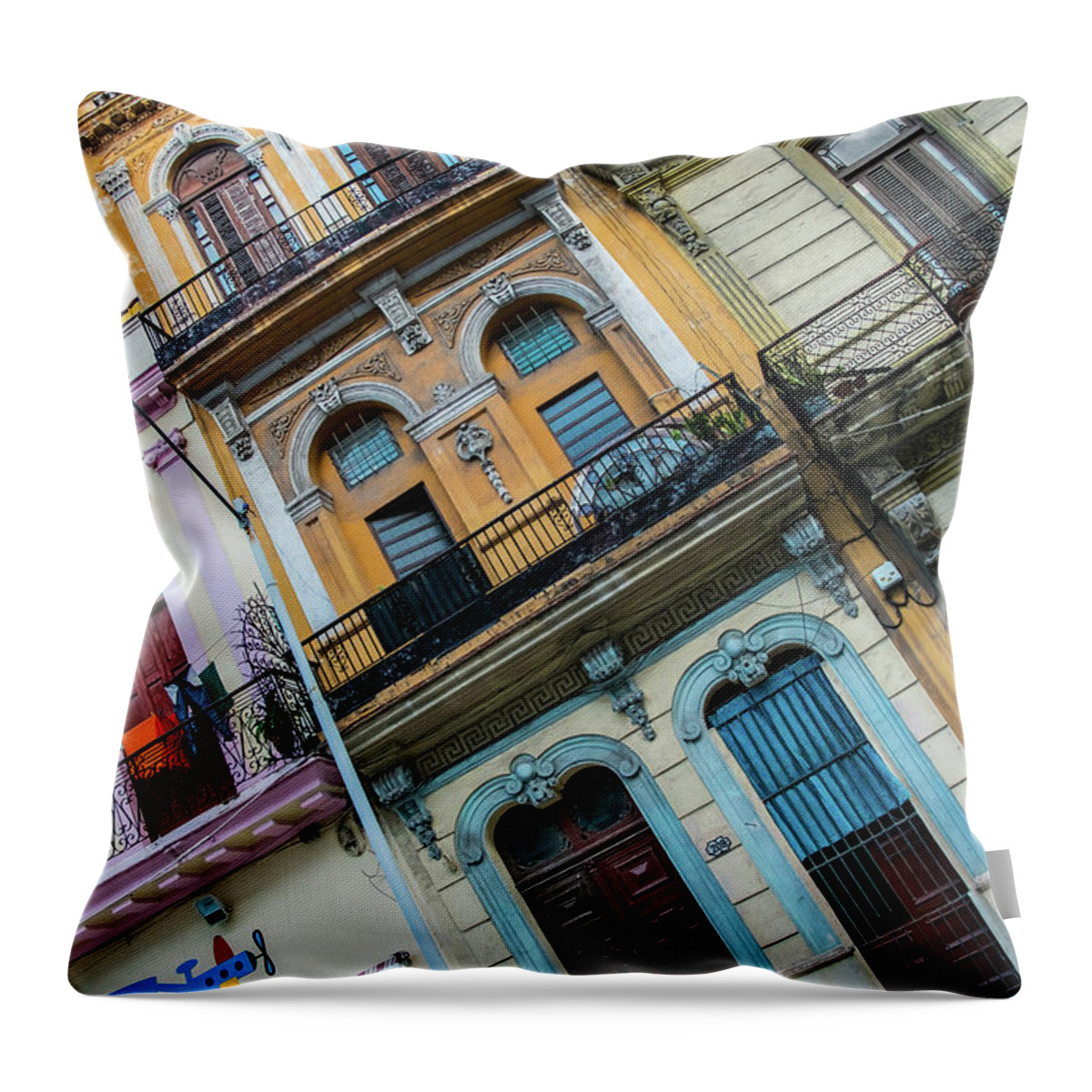 Cuba Throw Pillow featuring the photograph Colorful Havana. Cuba. by Lie Yim