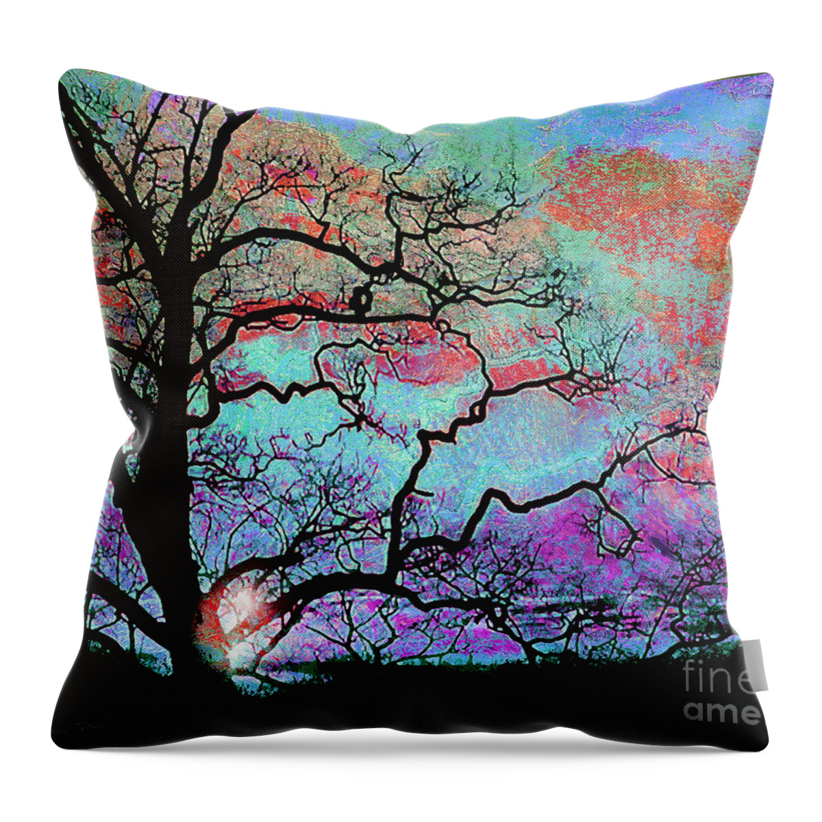 Colorful Throw Pillow featuring the painting Colorful Morning by Bonnie Marie
