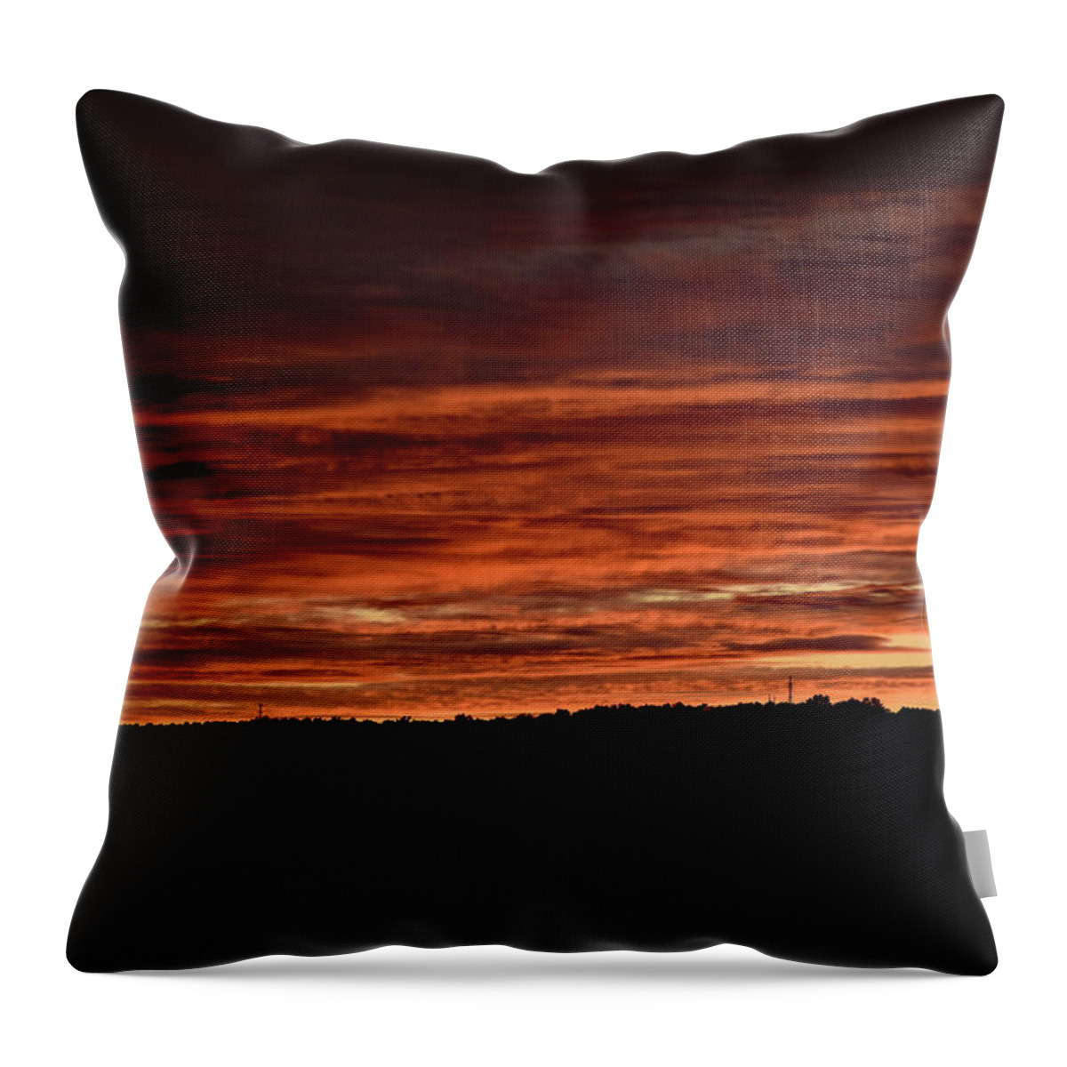 Sunset Throw Pillow featuring the photograph Colorful night sky by Monika Salvan
