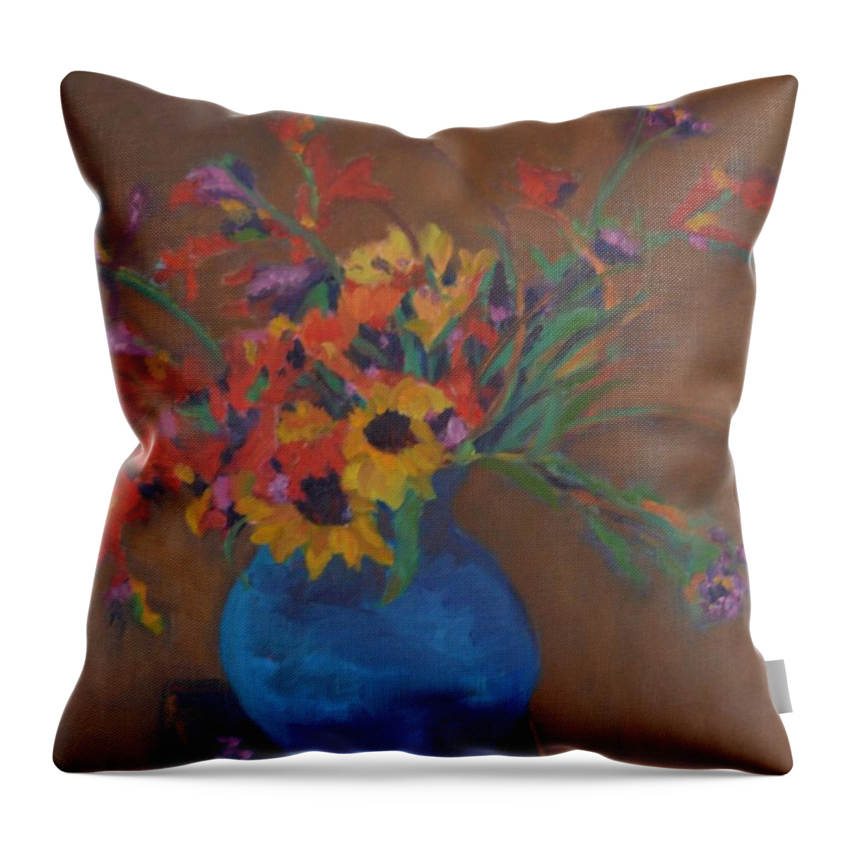 Still Life Throw Pillow featuring the painting Colors by Beth Riso