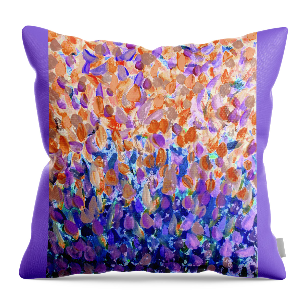Orange Throw Pillow featuring the painting Colors of Sally by Corinne Carroll