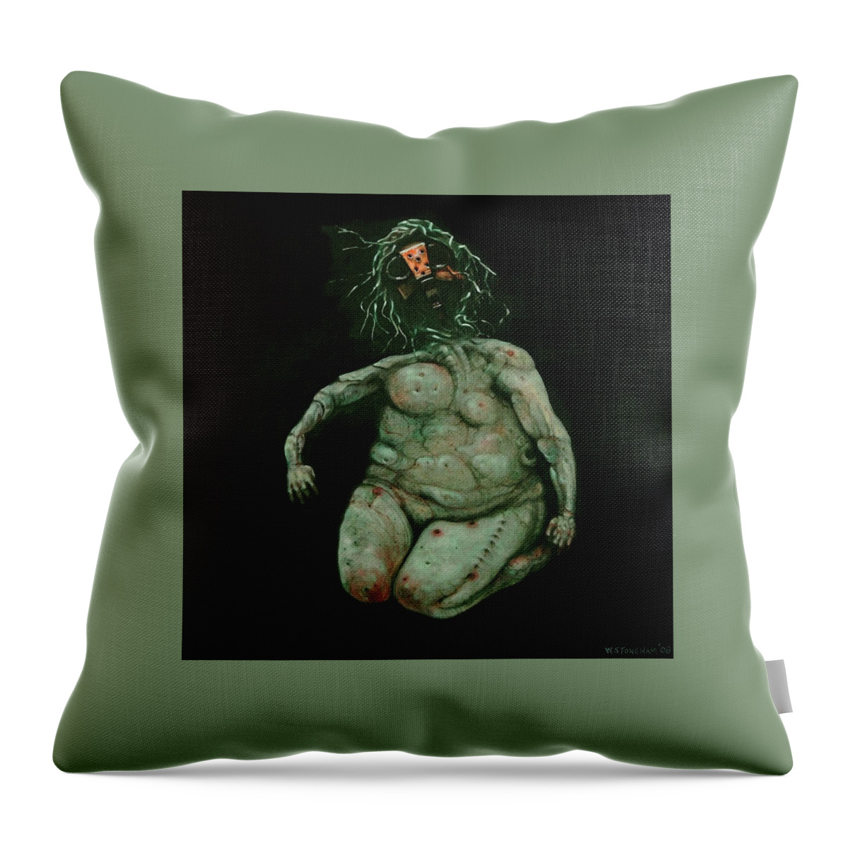 Nightmare Throw Pillow featuring the painting Complications by William Stoneham
