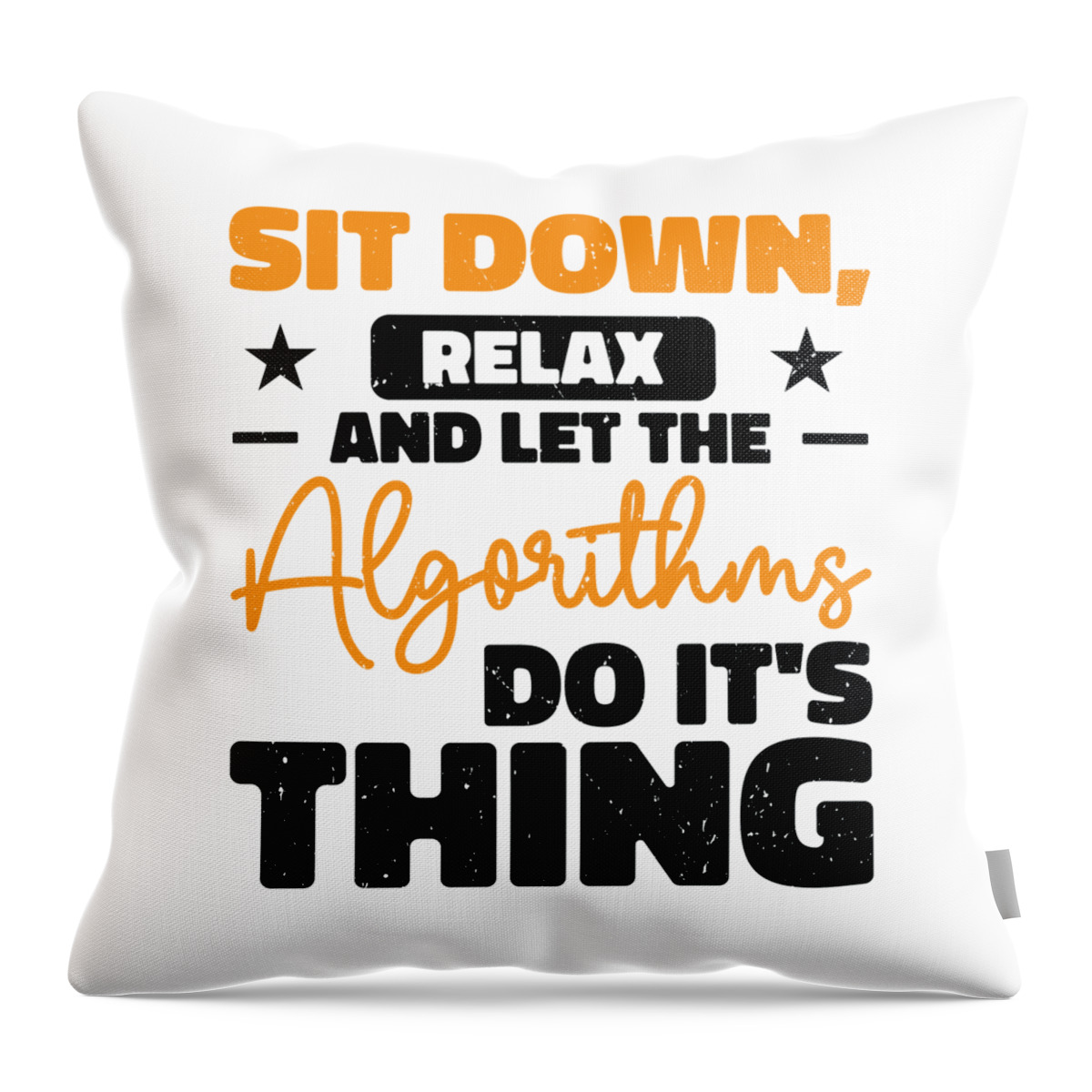 Computer Throw Pillow featuring the digital art Computer Algorithm Programmer Artificial Intelligence by Toms Tee Store