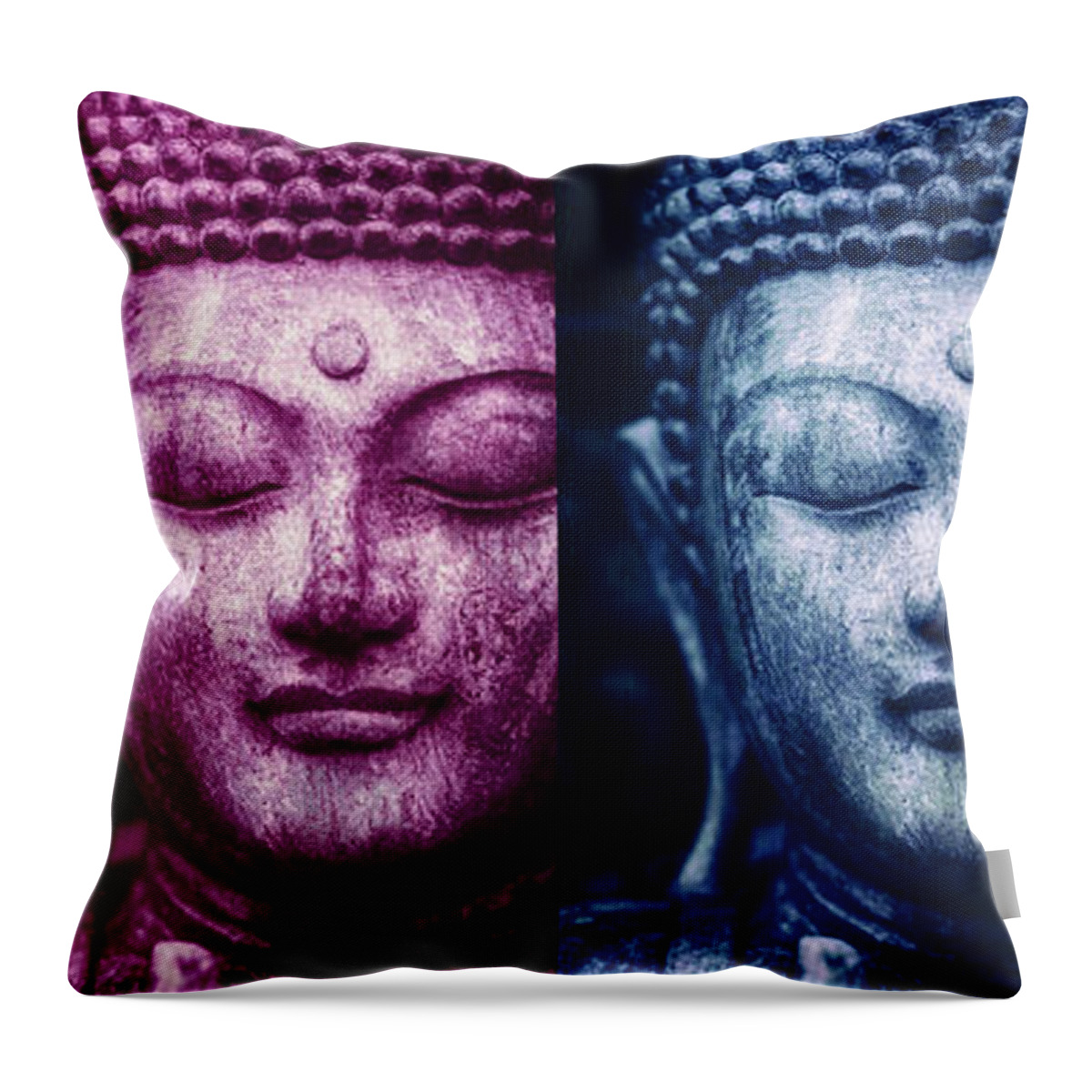 Buddha Throw Pillow featuring the photograph Concentration Contemplation Meditation by Tim Gainey