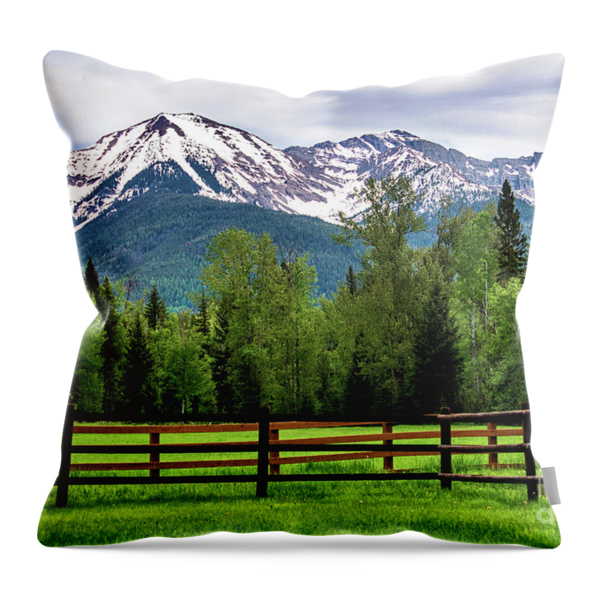 Montana Throw Pillow featuring the photograph Condon, Mt. Swan Mountain Range by Janie Johnson