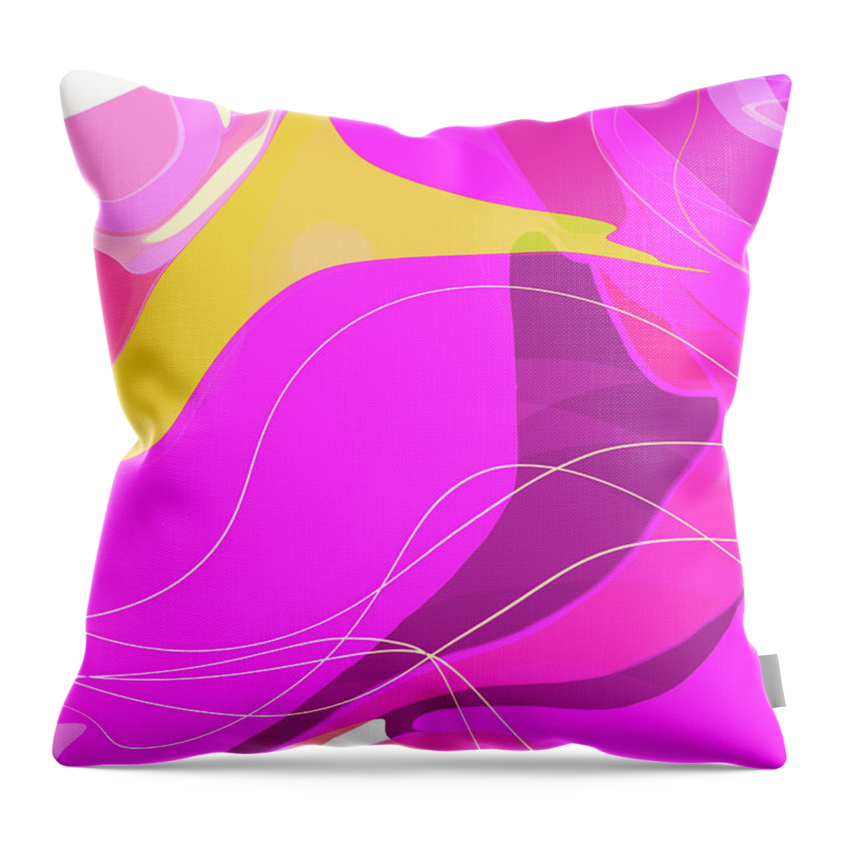 Abstract Throw Pillow featuring the digital art Confectionery by Gina Harrison