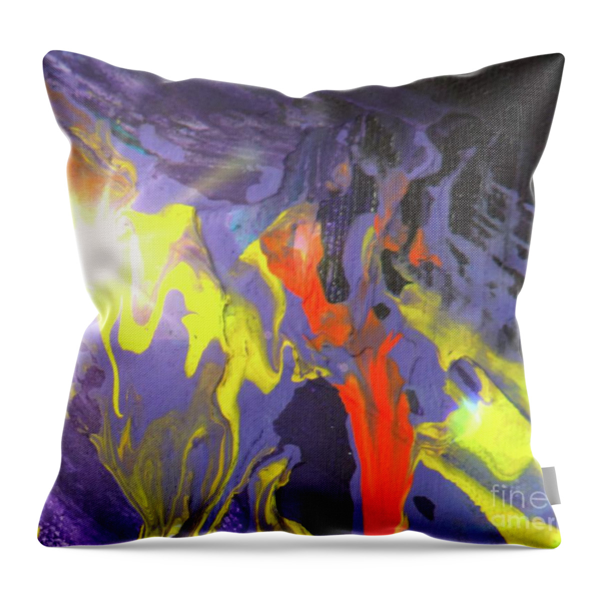 Paint Throw Pillow featuring the digital art Conscious Battle by Yvonne Padmos