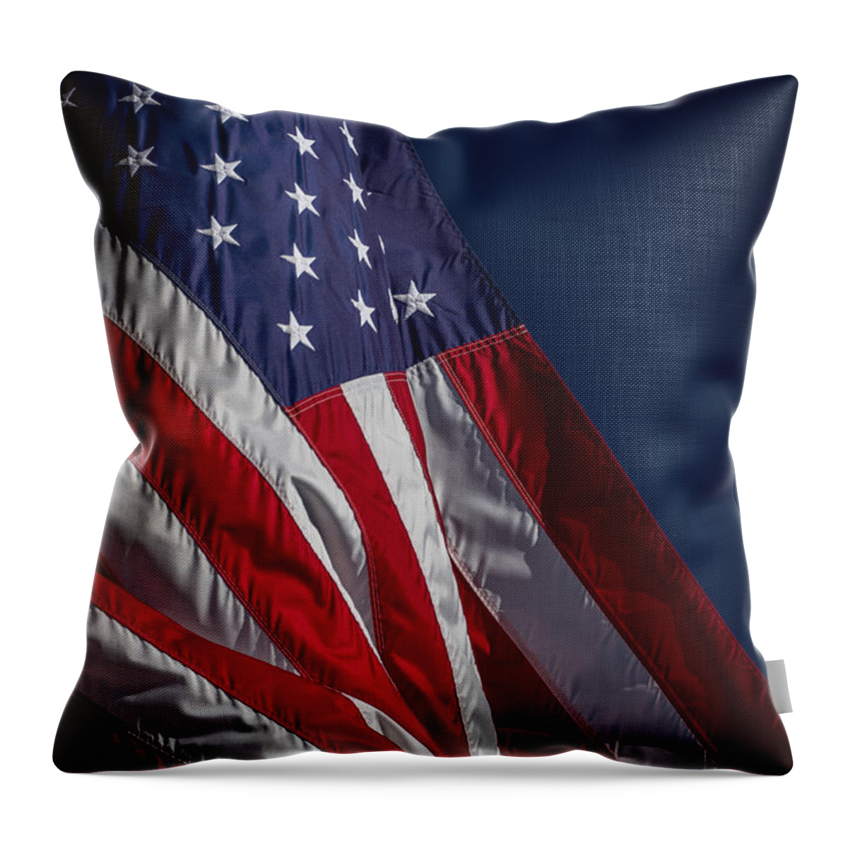 Flag Throw Pillow featuring the photograph Constitution Day by Linda Bonaccorsi
