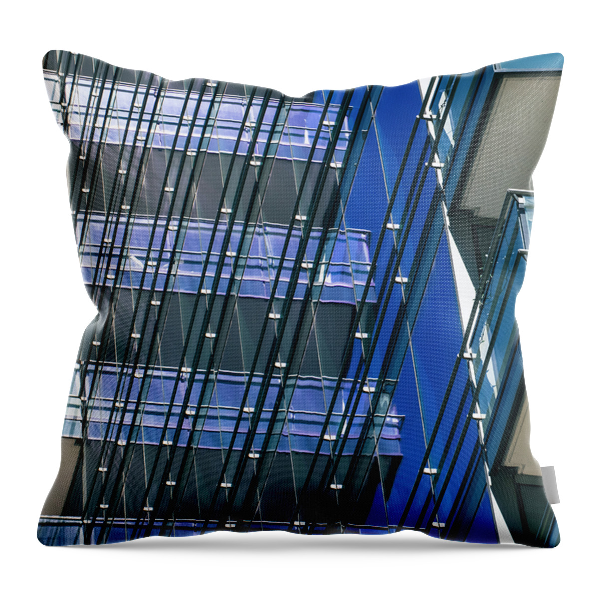 Abstract Throw Pillow featuring the photograph Construction Illusion by Christi Kraft
