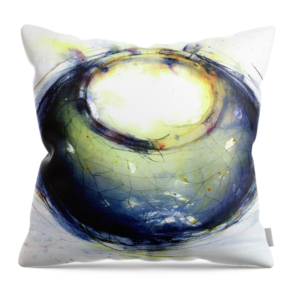  Throw Pillow featuring the painting 'Contained' by Petra Rau