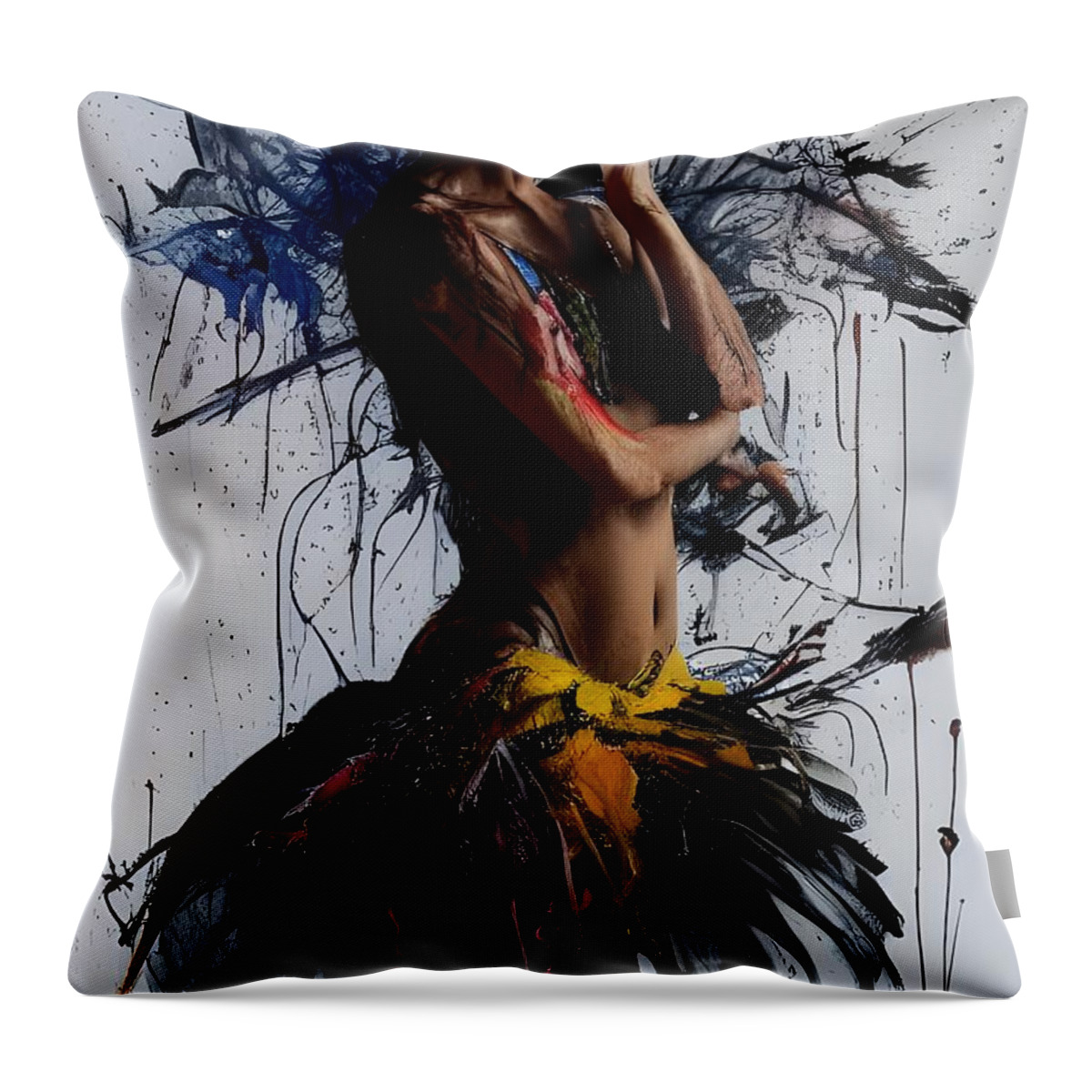Digital Throw Pillow featuring the digital art Contemplation by Beverly Read