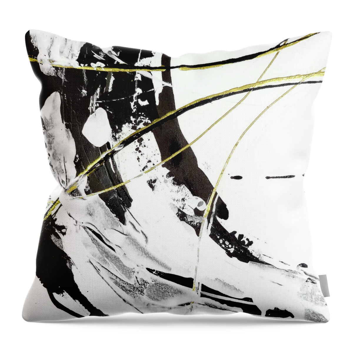 Original Watercolors Throw Pillow featuring the painting Continuum 1 by Chris Paschke