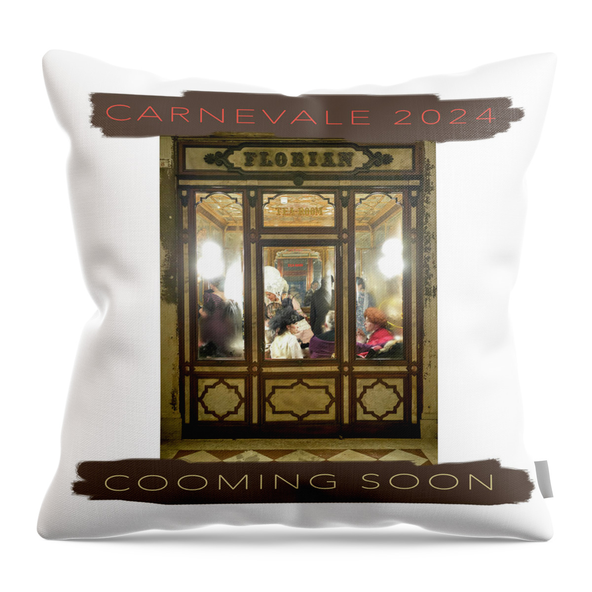 Carnevale2024 Throw Pillow featuring the photograph Cooming Soon by Marco Missiaja