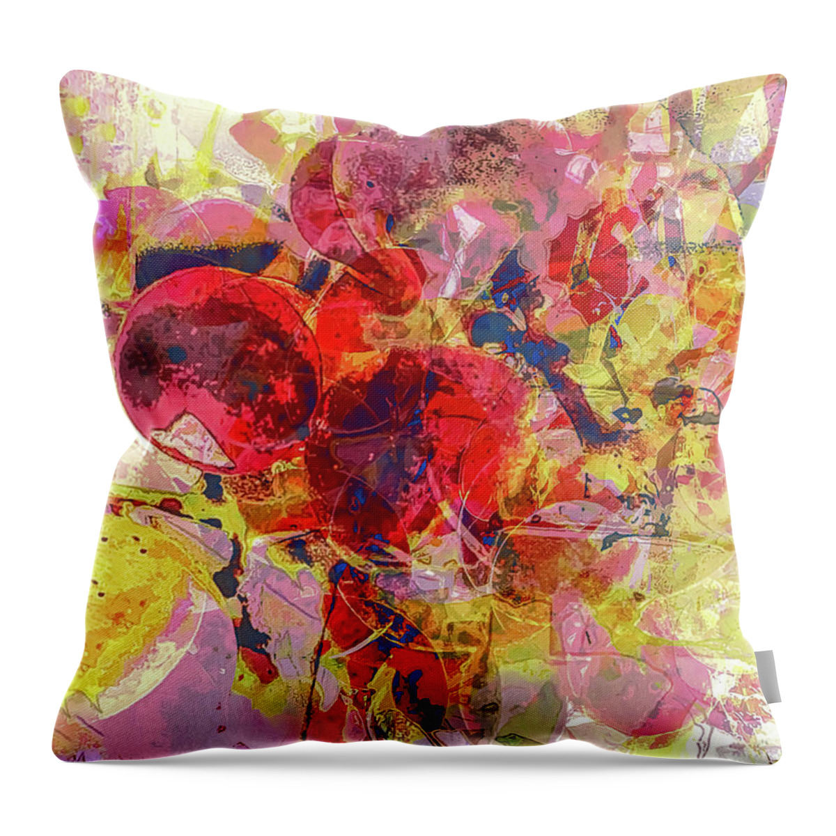 Abstract Throw Pillow featuring the digital art Copmosition 1 by Ch I