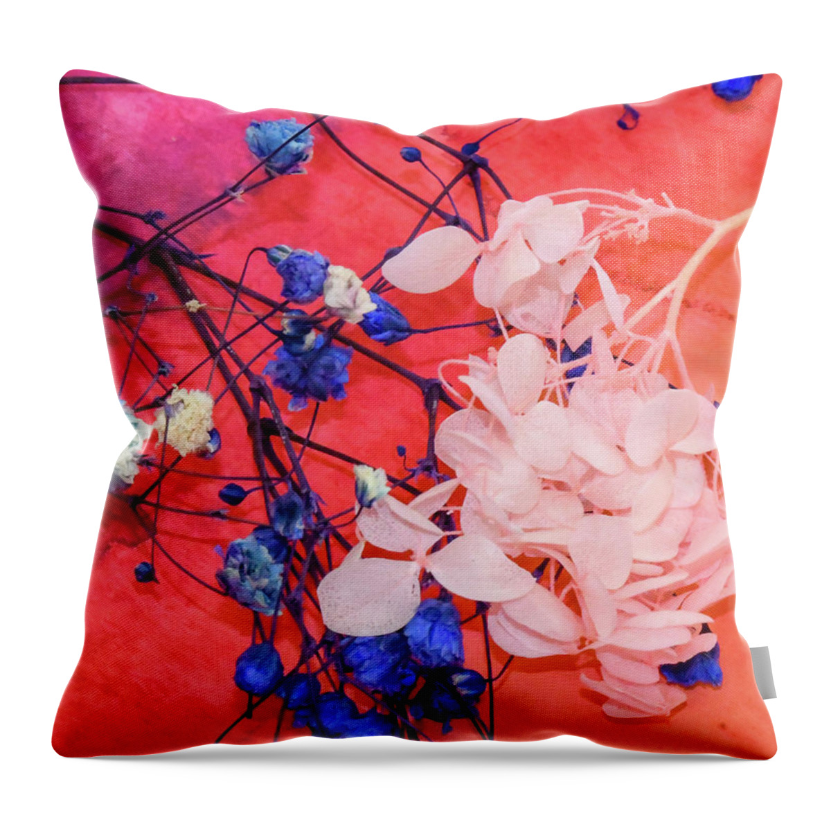 Coral Floral Throw Pillow featuring the photograph Coral Floral by Michelle Wittensoldner
