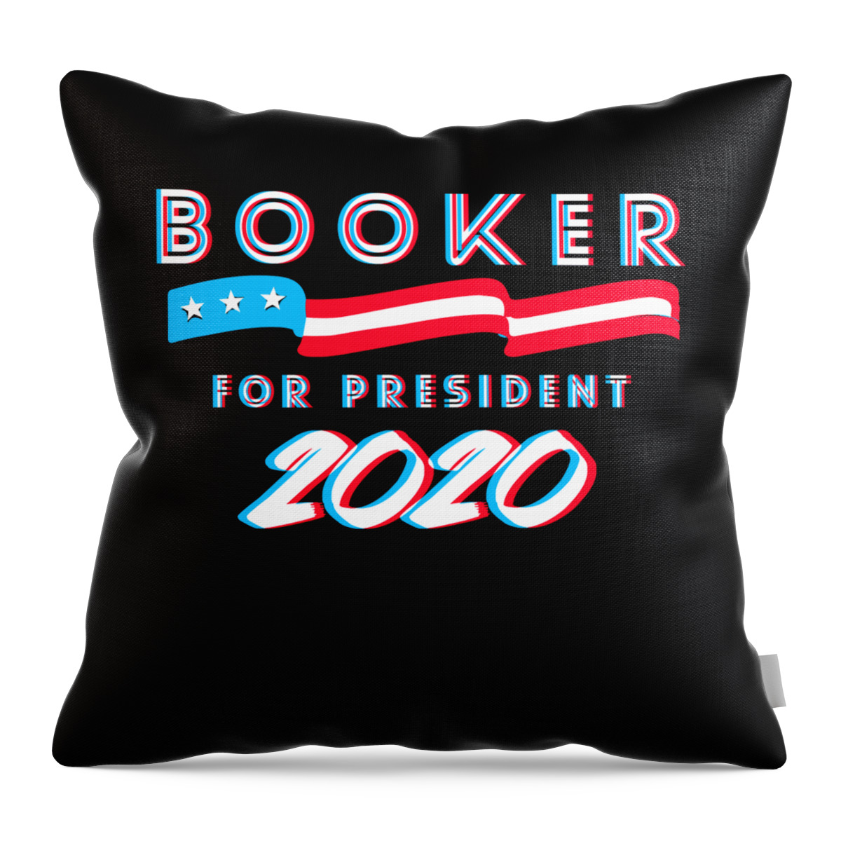 Election Throw Pillow featuring the digital art Corey Booker For President 2020 by Flippin Sweet Gear