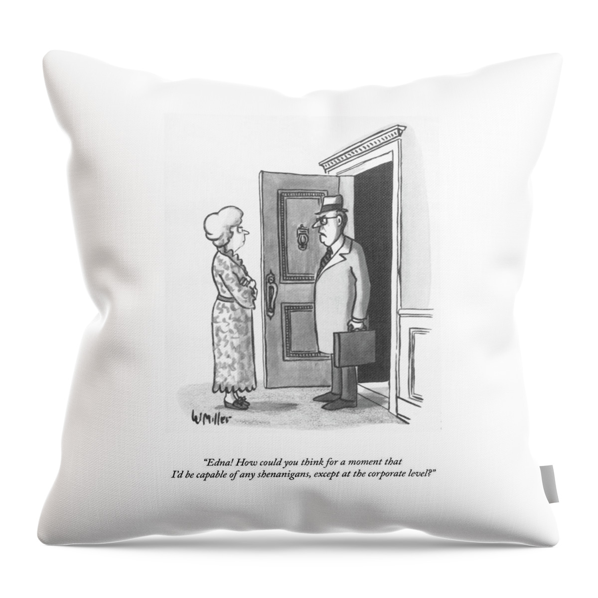 Corporate Level Shenanigans Throw Pillow