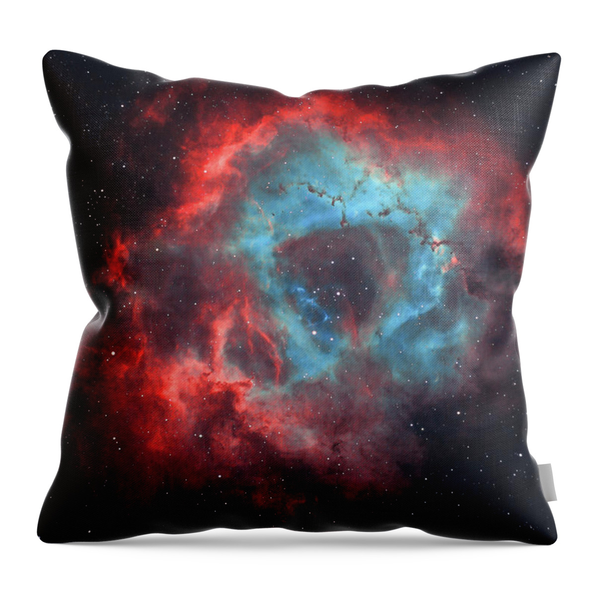 Rosette Throw Pillow featuring the photograph Cosmic Skull by Ralf Rohner