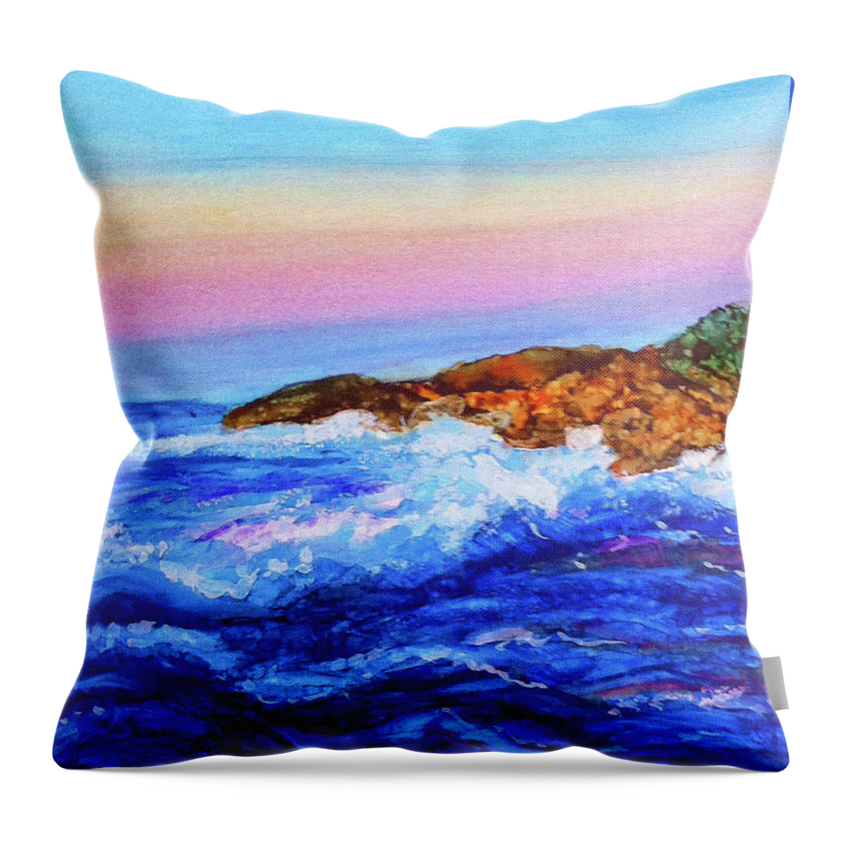 Coastline Throw Pillow featuring the photograph Costa Rica by Eunice Warfel